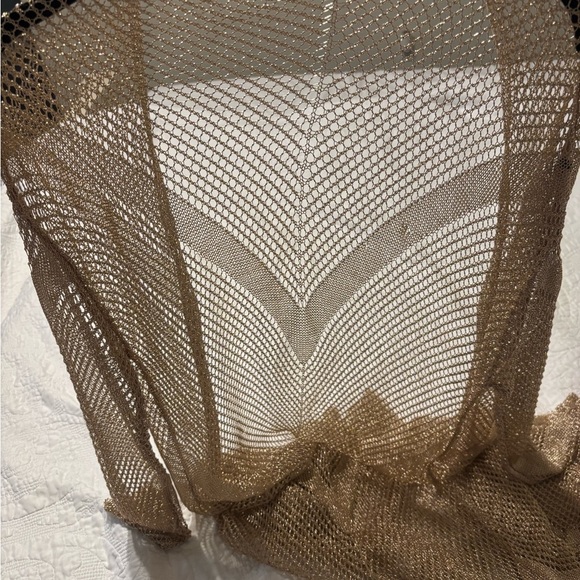 Rose gold Sheer Metallic Knit Cover-Up - Picture 6 of 7